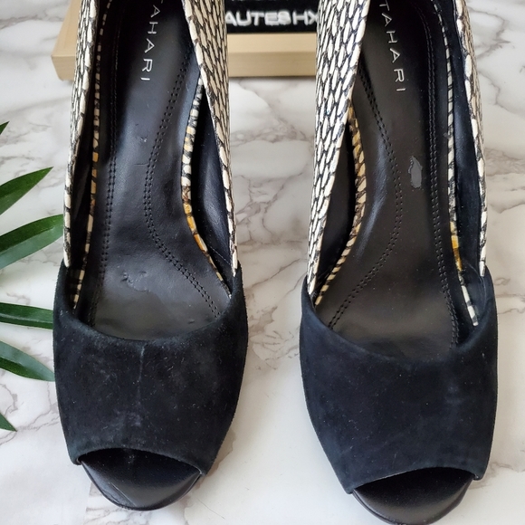 Tahari Peep Toe Pumps - Picture 3 of 10